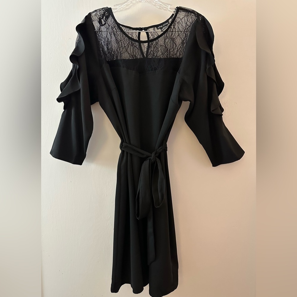 Elegant Black Ruffle Dress